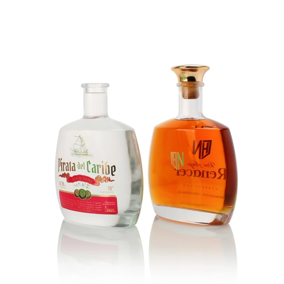 750ml Flat Extra-flint Tequila Bottle Cork Finish