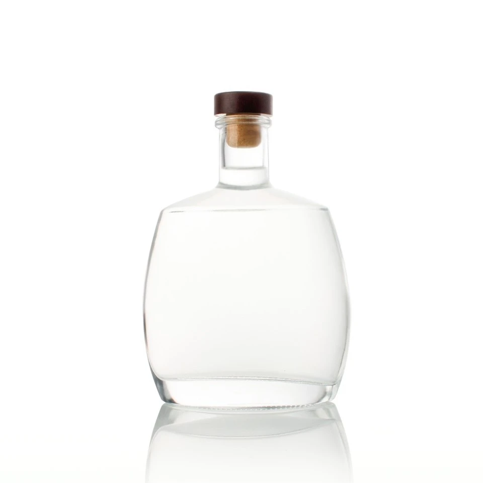 750ml Flat Extra-flint Tequila Bottle Cork Finish
